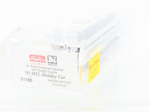 N Scale Micro-Trains MTL 51180 Christmas Holiday 1995 Wood 34' Caboose #5