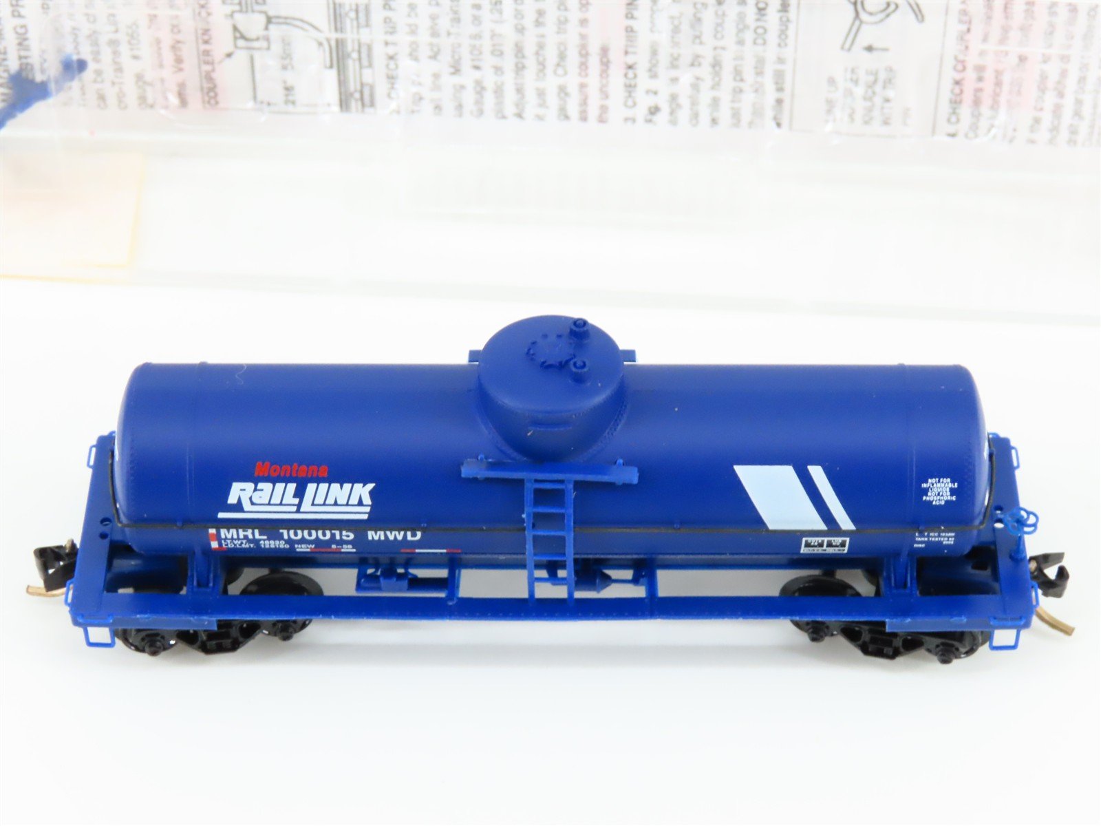 N Micro-Trains MTL 65390 MRL Montana Rail Link 39' Single Dome Tank Car #100015