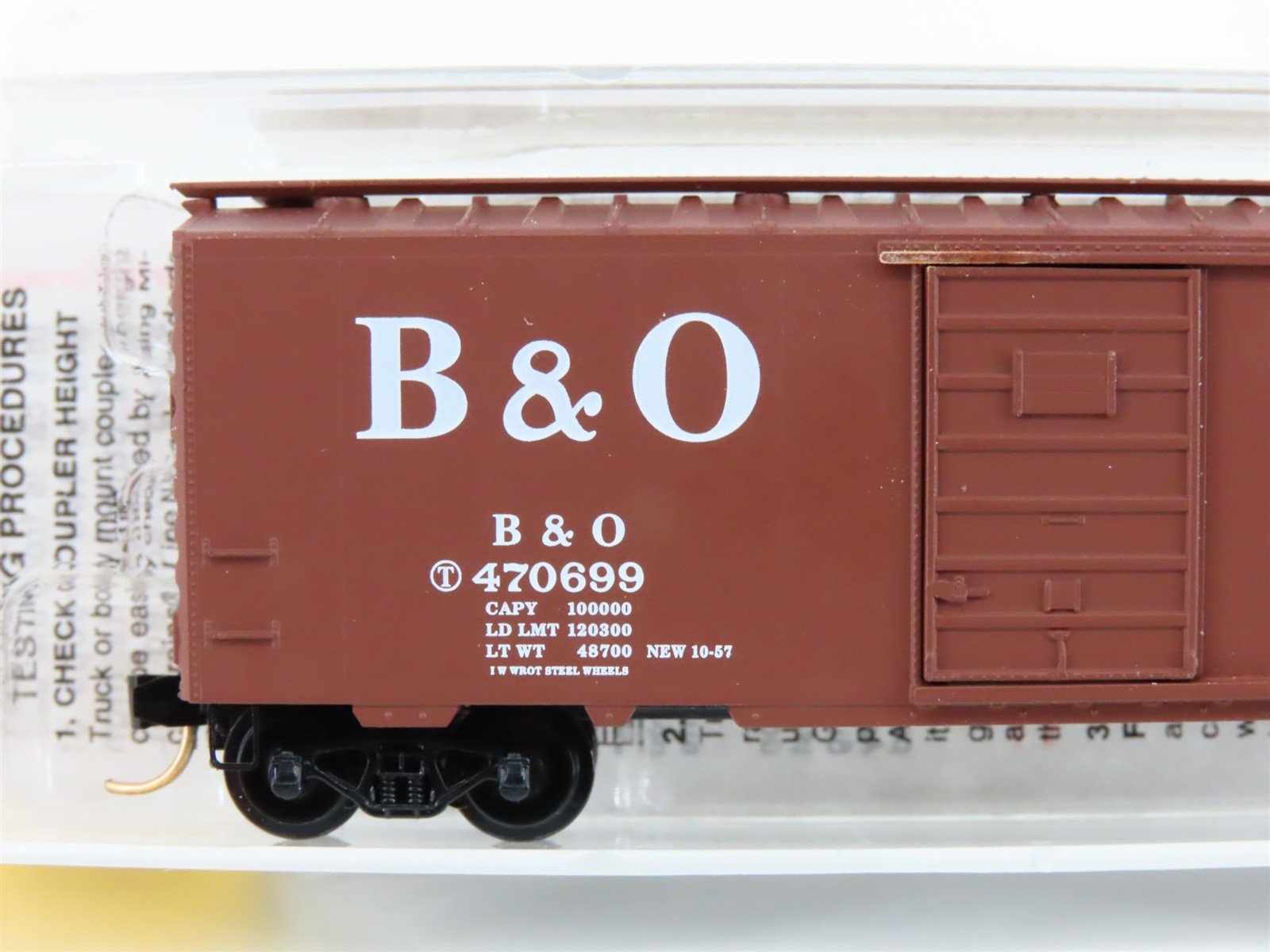 N Micro-Trains MTL 20346/1 B&O Baltimore & Ohio 40' Single Door Box Car #470699