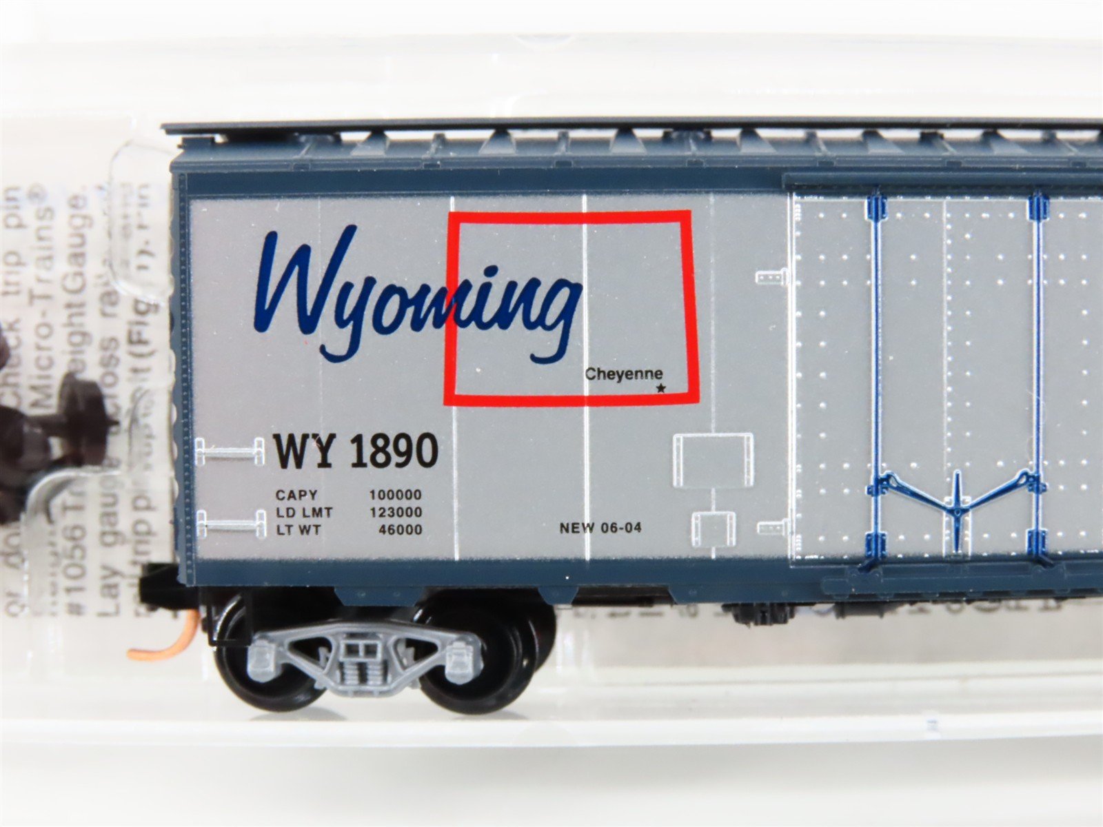 N Scale Micro-Trains MTL 21379 WY Wyoming State 40' Plug Door Box Car #1890