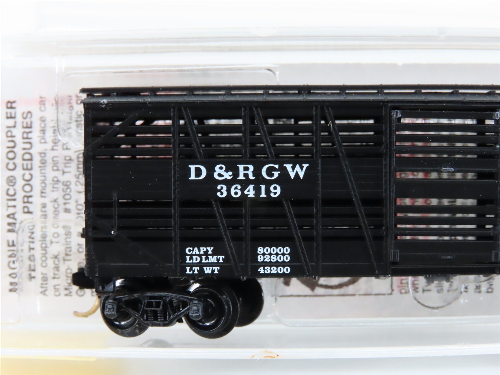 N Scale Micro-Trains MTL 35090 D&RGW Rio Grande 40' Despatch Stock Car #36419