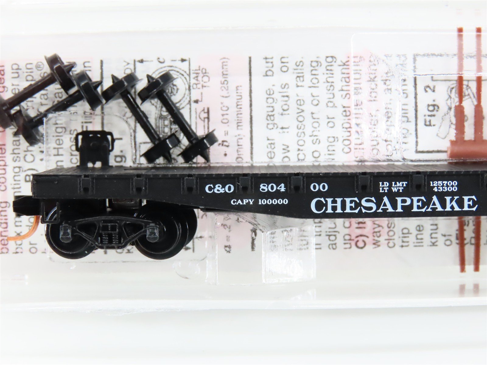 N Scale Micro-Trains MTL 45100 C&O Chesapeake & Ohio 50' Flat Car #80400