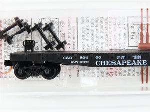 N Scale Micro-Trains MTL 45100 C&O Chesapeake & Ohio 50' Flat Car #80400