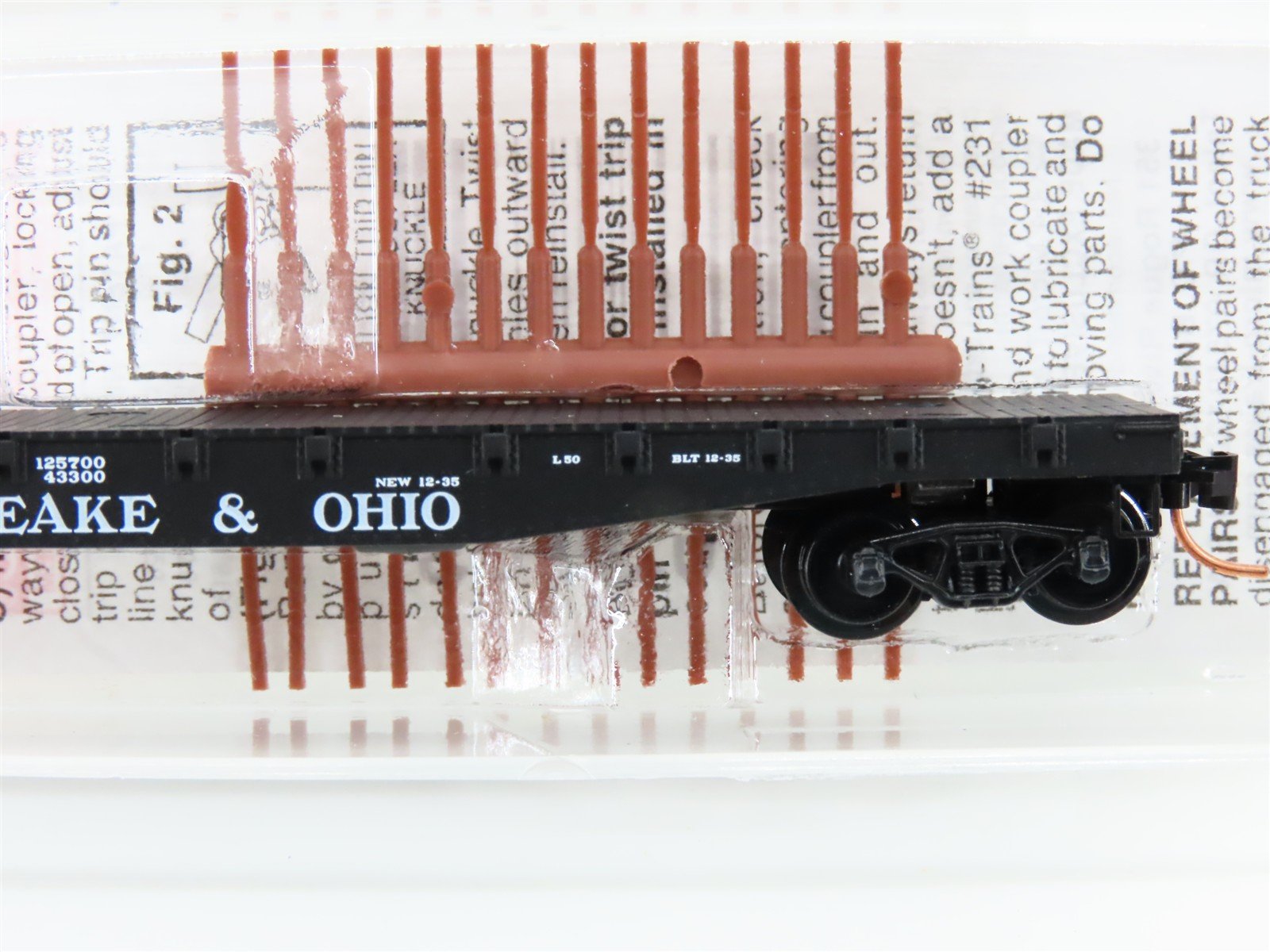 N Scale Micro-Trains MTL 45100 C&O Chesapeake & Ohio 50' Flat Car #80400