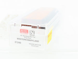 N Scale Micro-Trains MTL 21240 WMRX Western Maryland 40' Plug Door Box Car #14