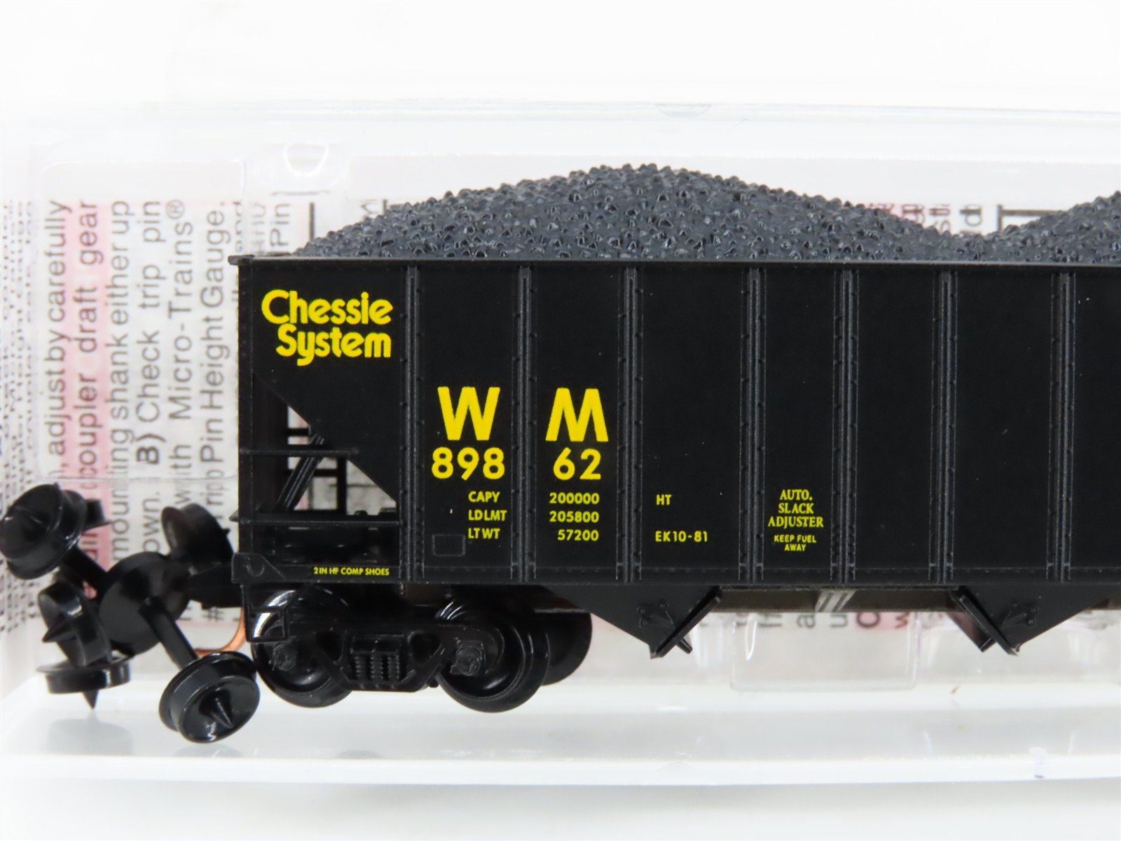 N Scale Micro-Trains MTL 108150 WM Western Maryland 3-Bay Open Hopper #89862