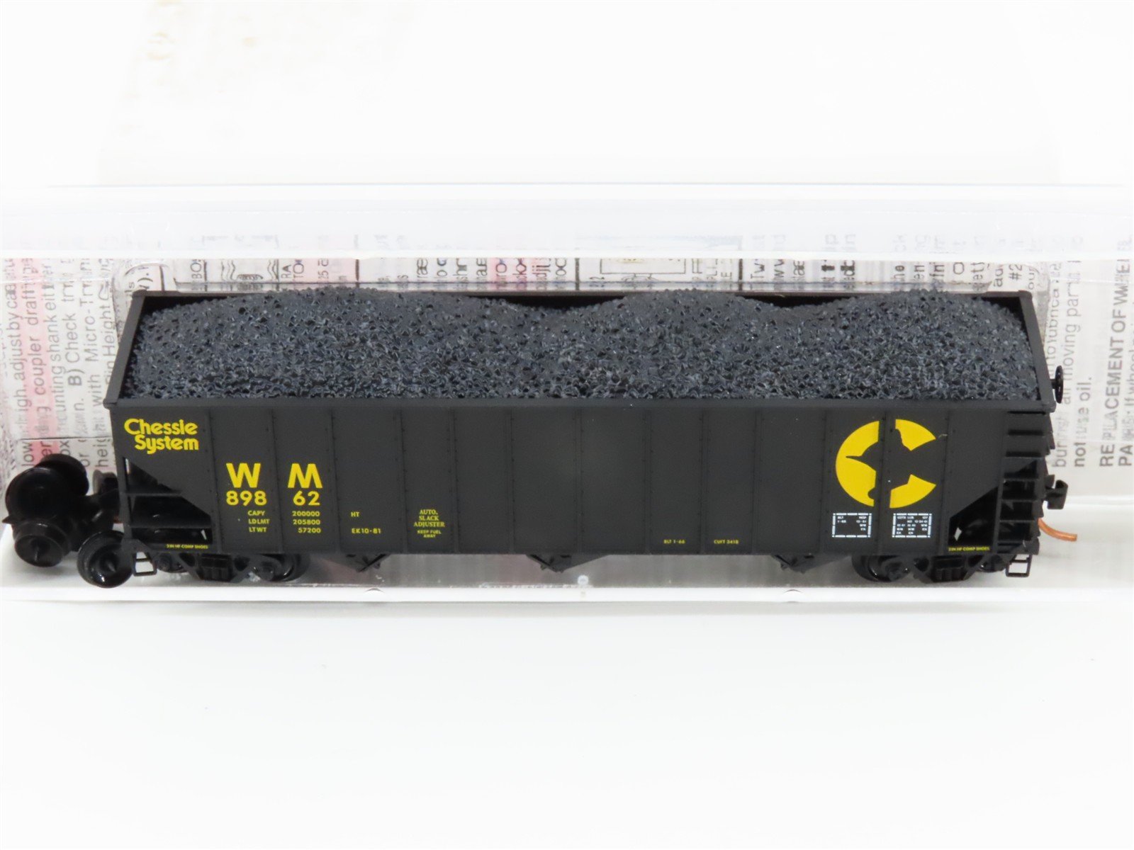 N Scale Micro-Trains MTL 108150 WM Western Maryland 3-Bay Open Hopper #89862