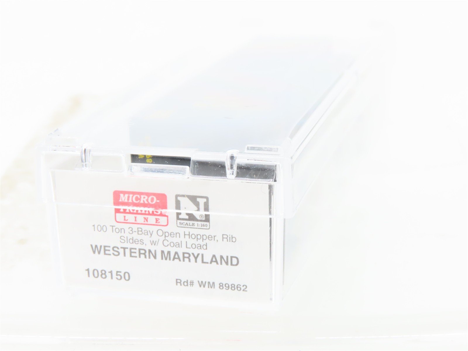 N Scale Micro-Trains MTL 108150 WM Western Maryland 3-Bay Open Hopper #89862