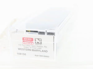 N Scale Micro-Trains MTL 108150 WM Western Maryland 3-Bay Open Hopper #89862