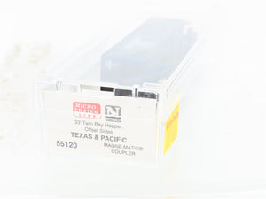 N Scale Micro-Trains MTL 55120 T&P Texas & Pacific 33' 2-Bay Open Hopper #9006