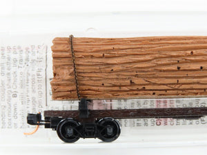 N Scale Micro-Trains MTL 113030 40' Skeleton Log Car w/ Log Load #3