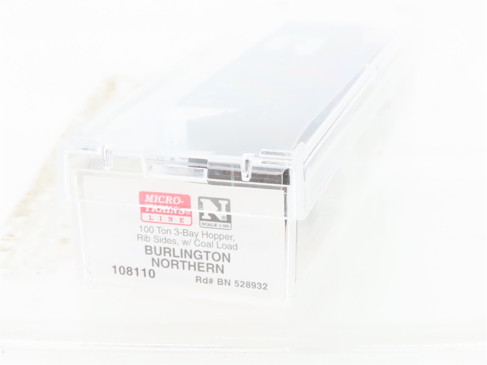 N Micro-Trains MTL 108110 BN Burlington Northern 3-Bay Hopper #528932 w/ Load