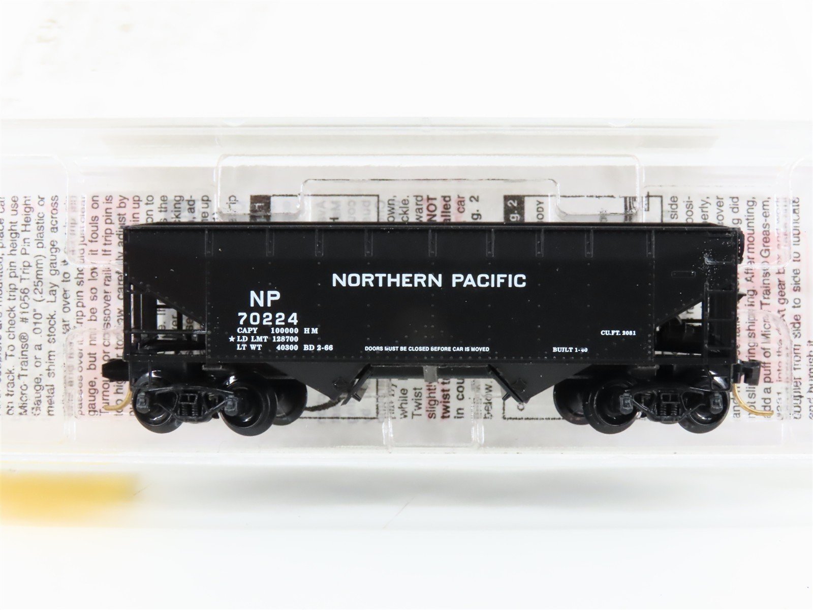 N Scale Micro-Trains MTL 55080 NP Northern Pacific 33' 2-Bay Open Hopper #70224