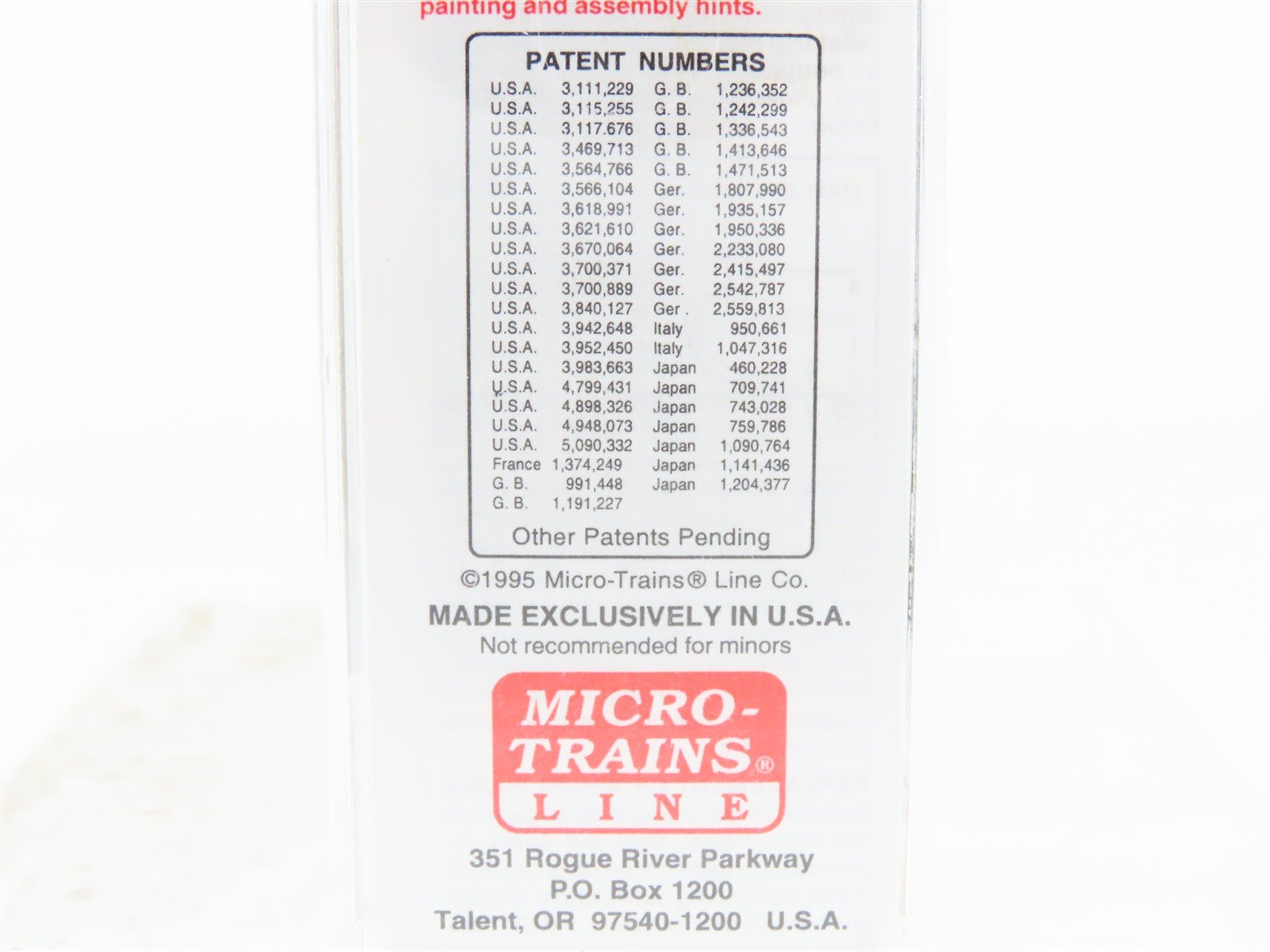 N Micro-Trains MTL 20760 SP Southern Pacific Overnights 40' Box Car #163324