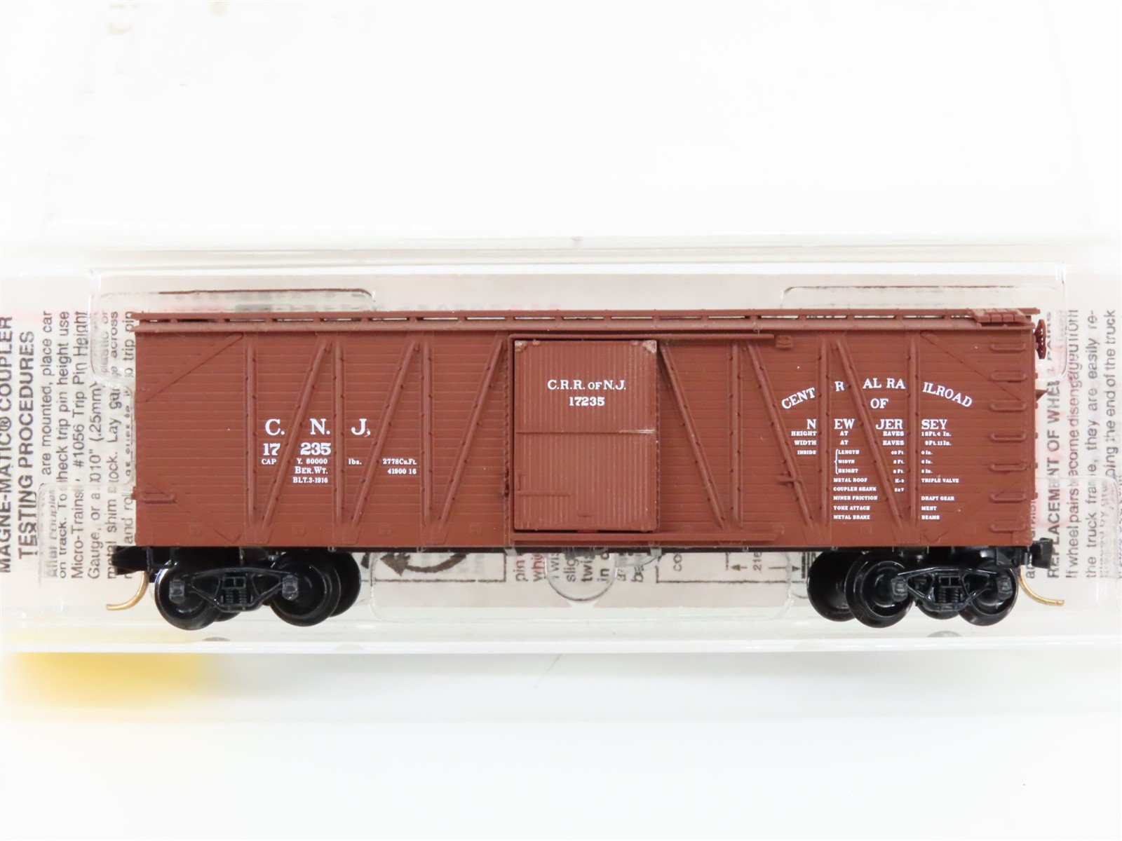 N Micro-Trains MTL 28040 CNJ Central Railroad of New Jersey 40' Box Car #17235