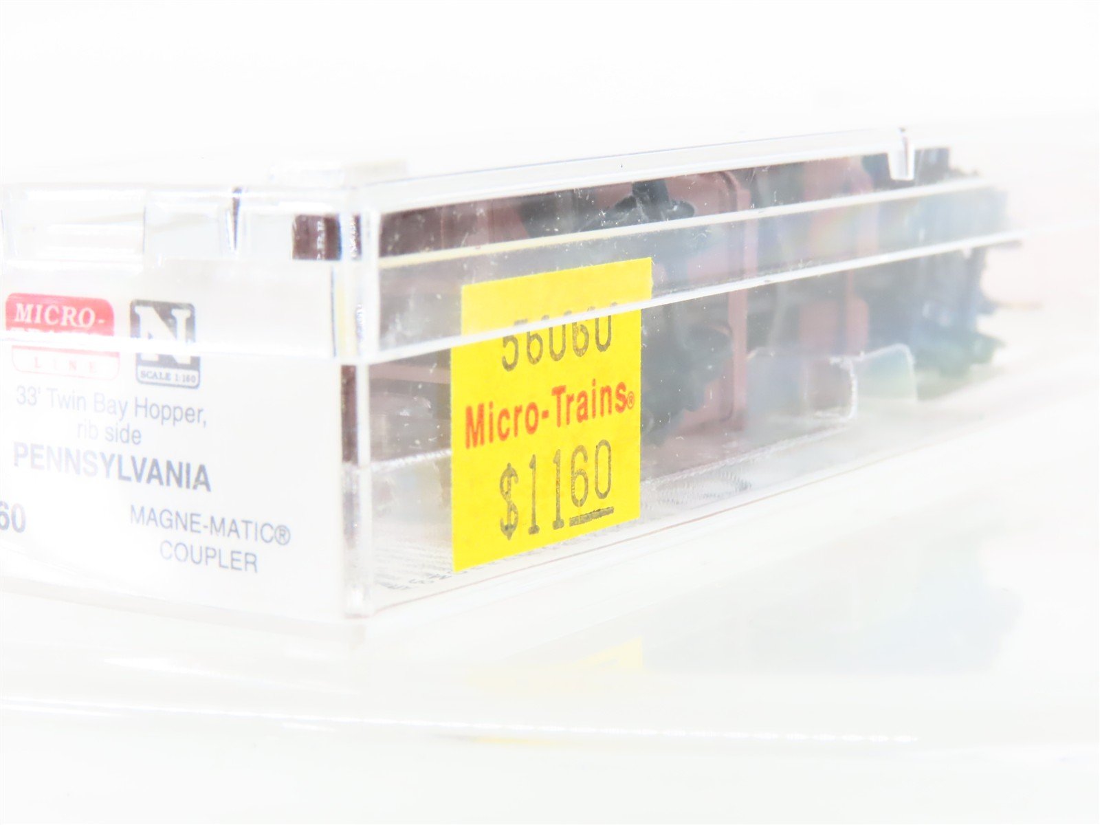 N Scale Micro-Trains MTL 56060 PRR Pennsylvania Railroad 2-Bay Hopper #220455