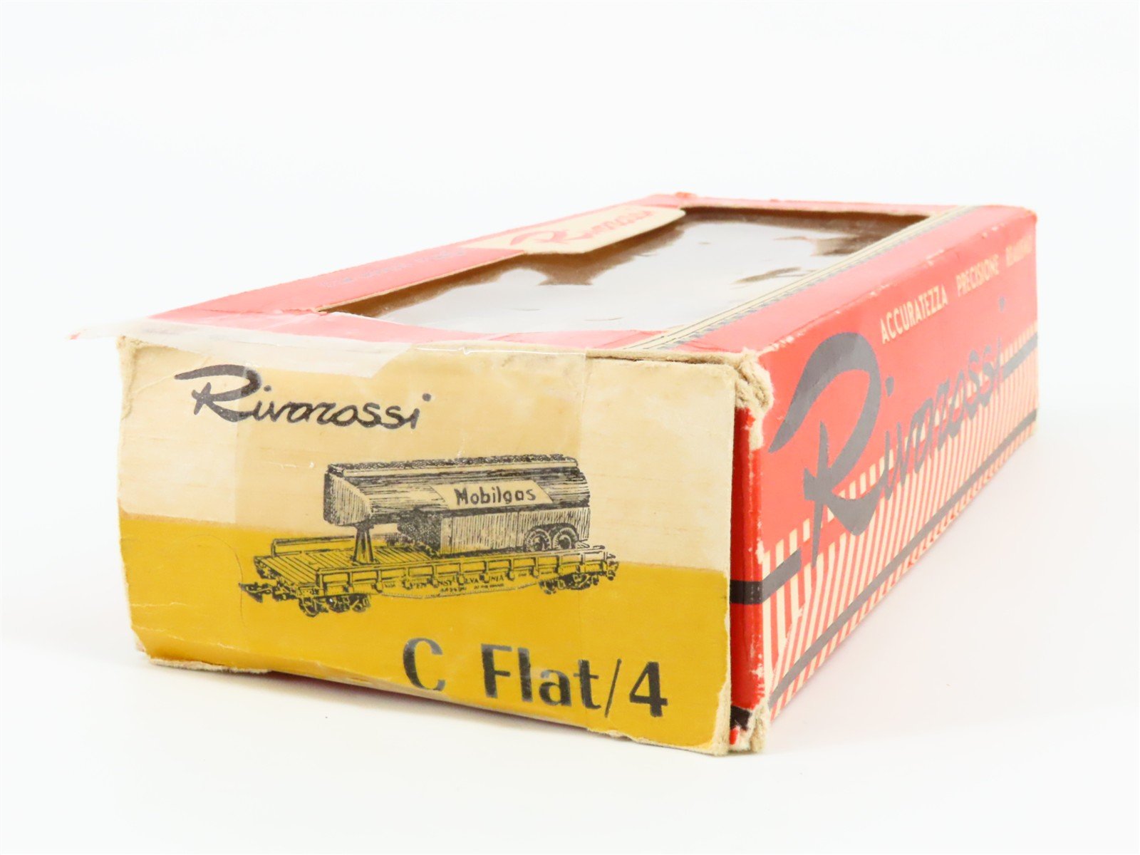 HO Scale Rivarossi PRR Pennsylvania Flat Car #489690 w/ Mobilgas Tank Trailer