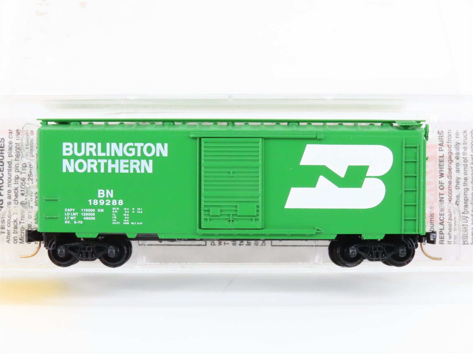 N Micro-Trains MTL 20306/2 BN Burlington Northern 40' Single Door Box Car 189288
