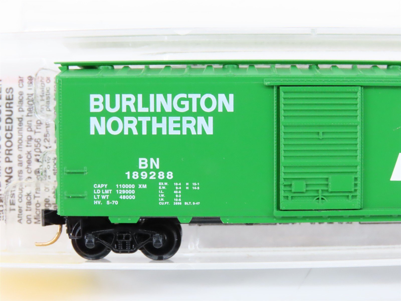 N Micro-Trains MTL 20306/2 BN Burlington Northern 40' Single Door Box Car 189288