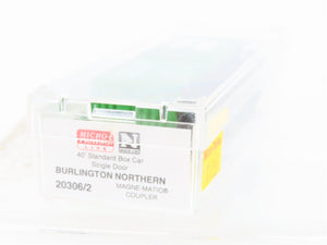 N Micro-Trains MTL 20306/2 BN Burlington Northern 40' Single Door Box Car 189288