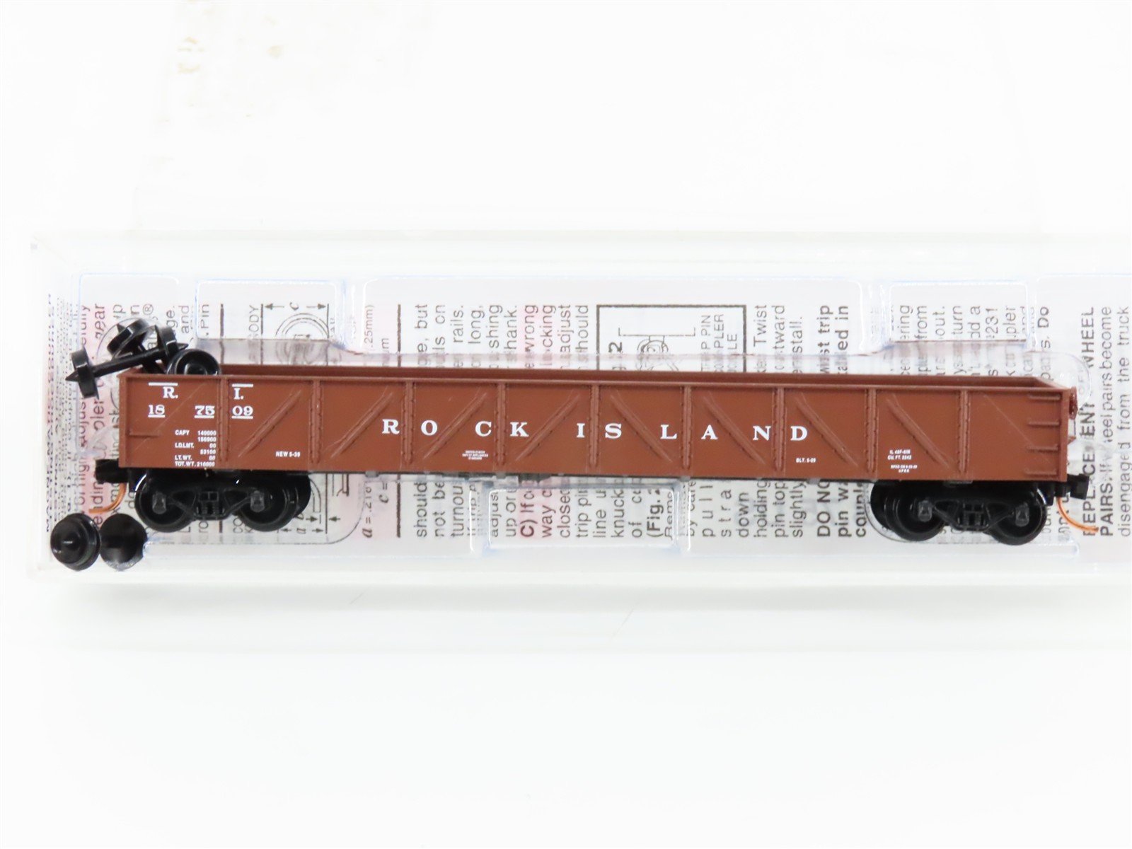 N Scale Micro-Trains MTL 61010 RI Rock Island 50' Open Gondola #187509