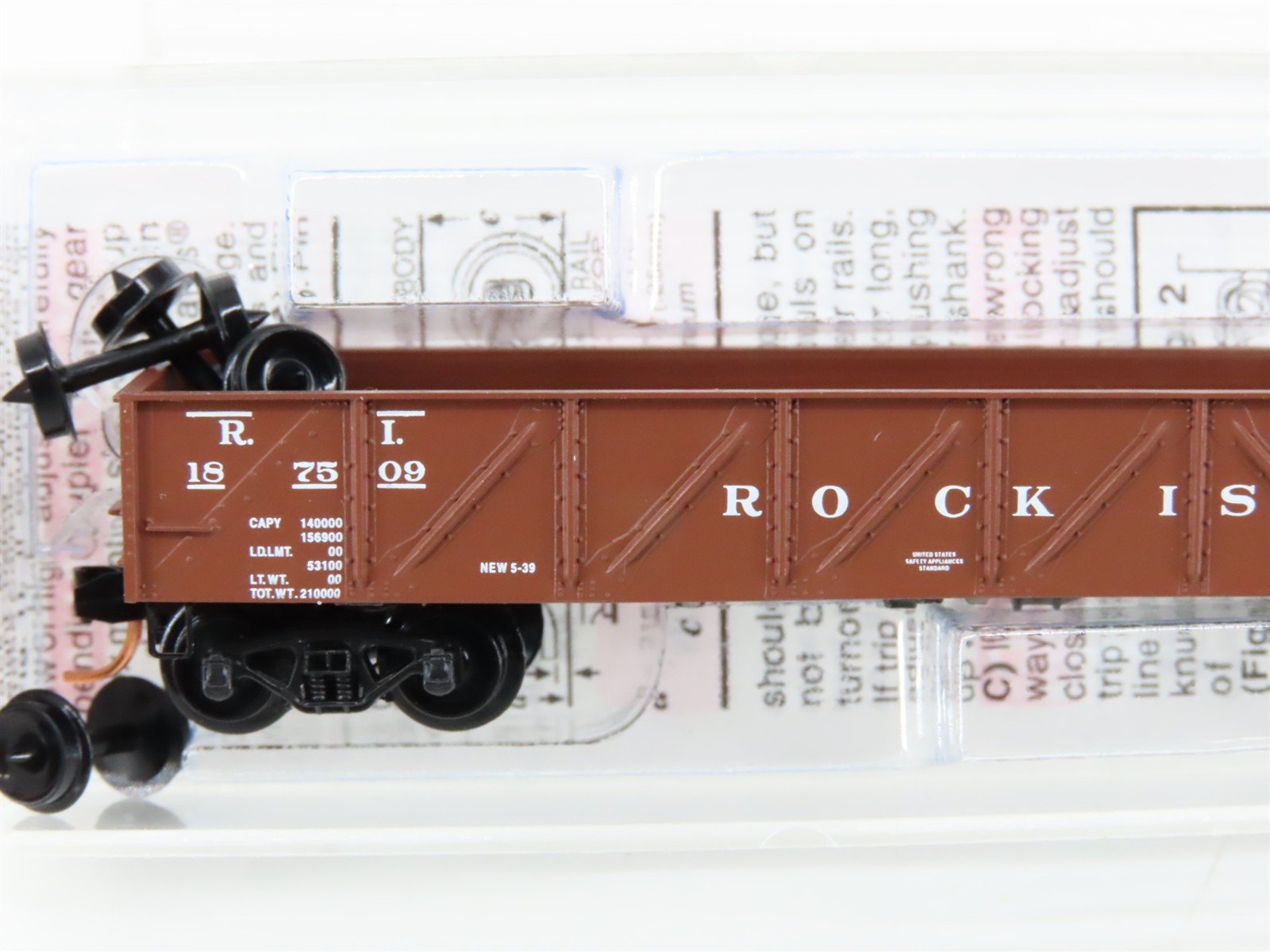N Scale Micro-Trains MTL 61010 RI Rock Island 50' Open Gondola #187509
