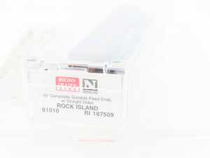 N Scale Micro-Trains MTL 61010 RI Rock Island 50' Open Gondola #187509