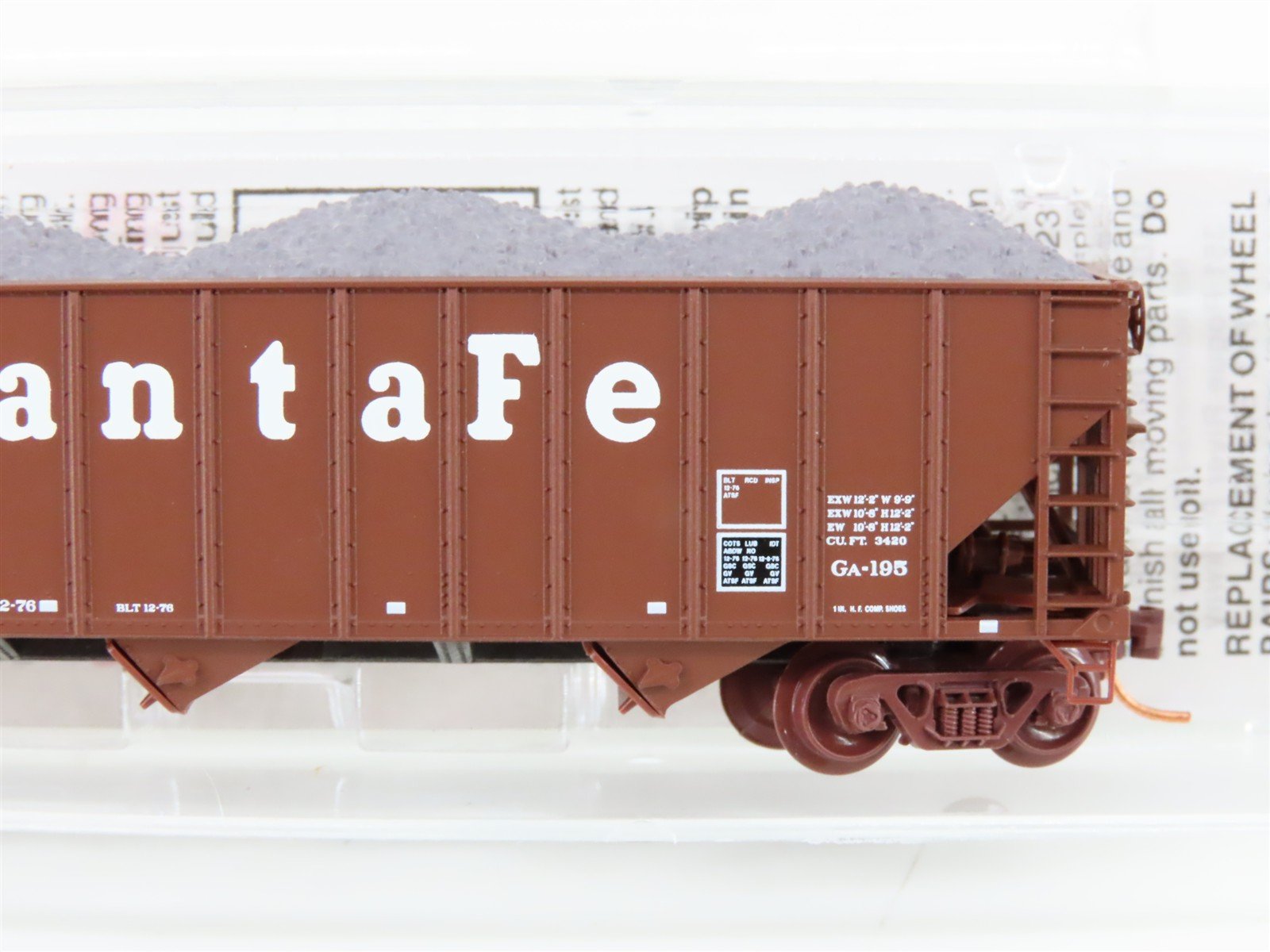 N Scale Micro-Trains MTL 108120.2 ATSF Santa Fe 3-Bay Open Hopper #179482