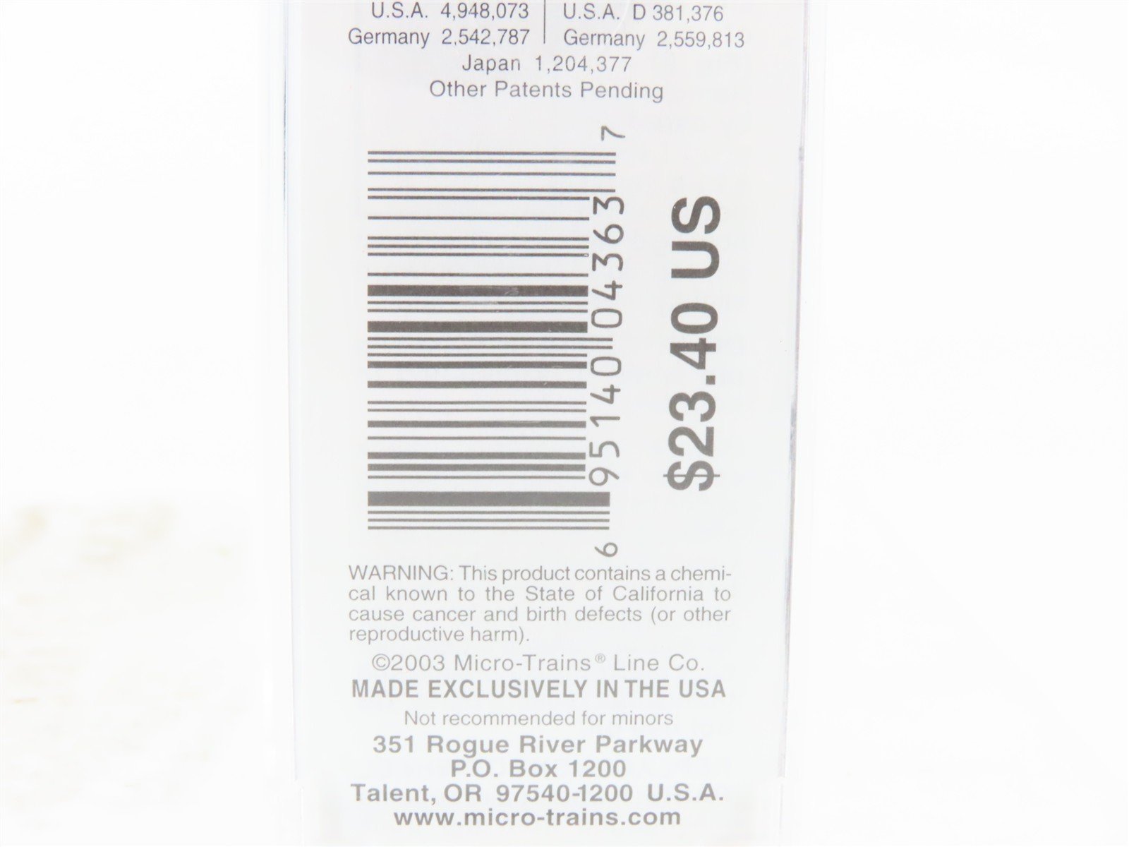 N Micro-Trains MTL 70010 PFE Pacific Fruit Express Mechanical Reefer #302113