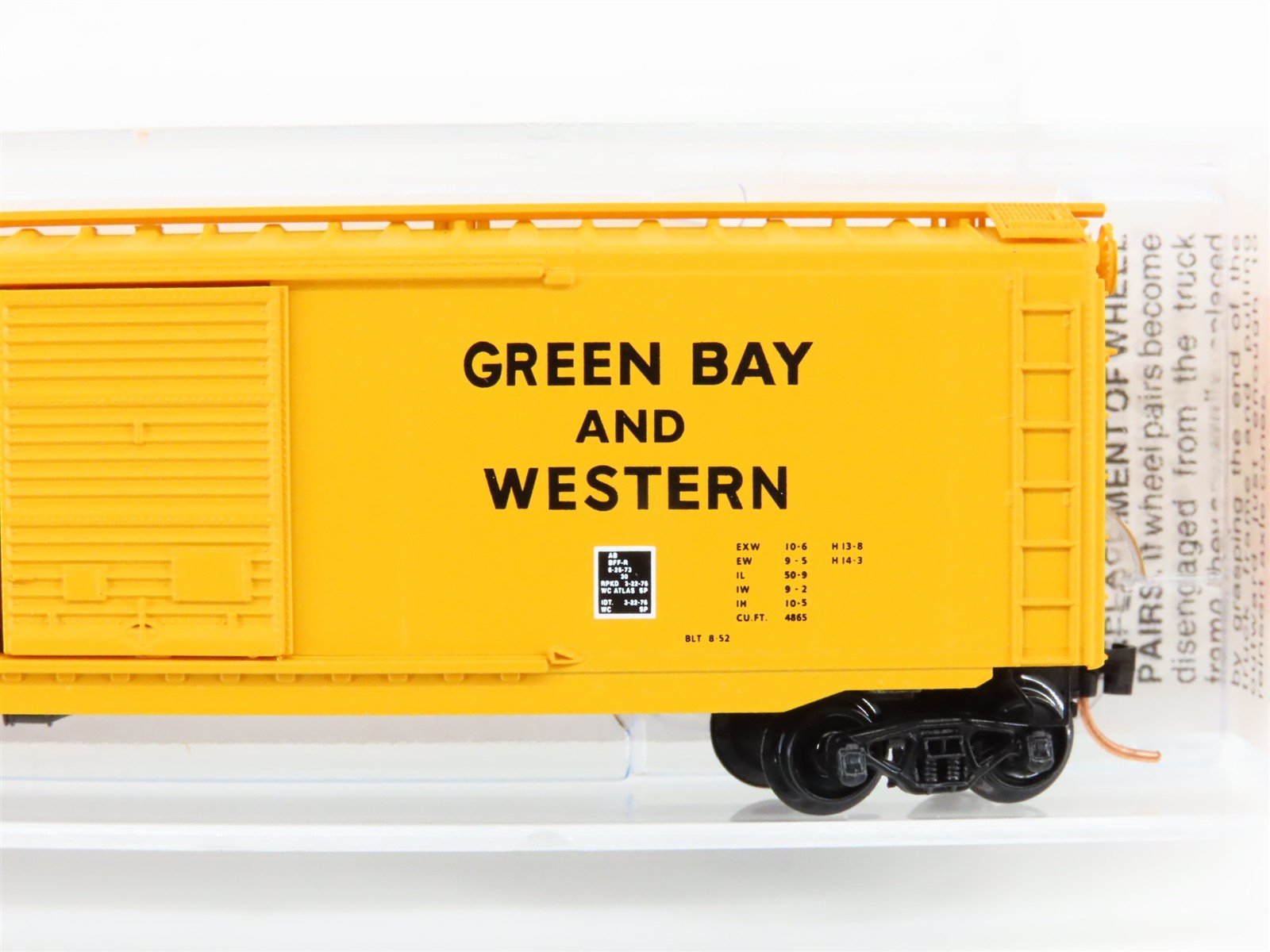 N Scale Micro-Trains MTL 31130 GBW Green Bay Route 50' Single Door Box Car #3020