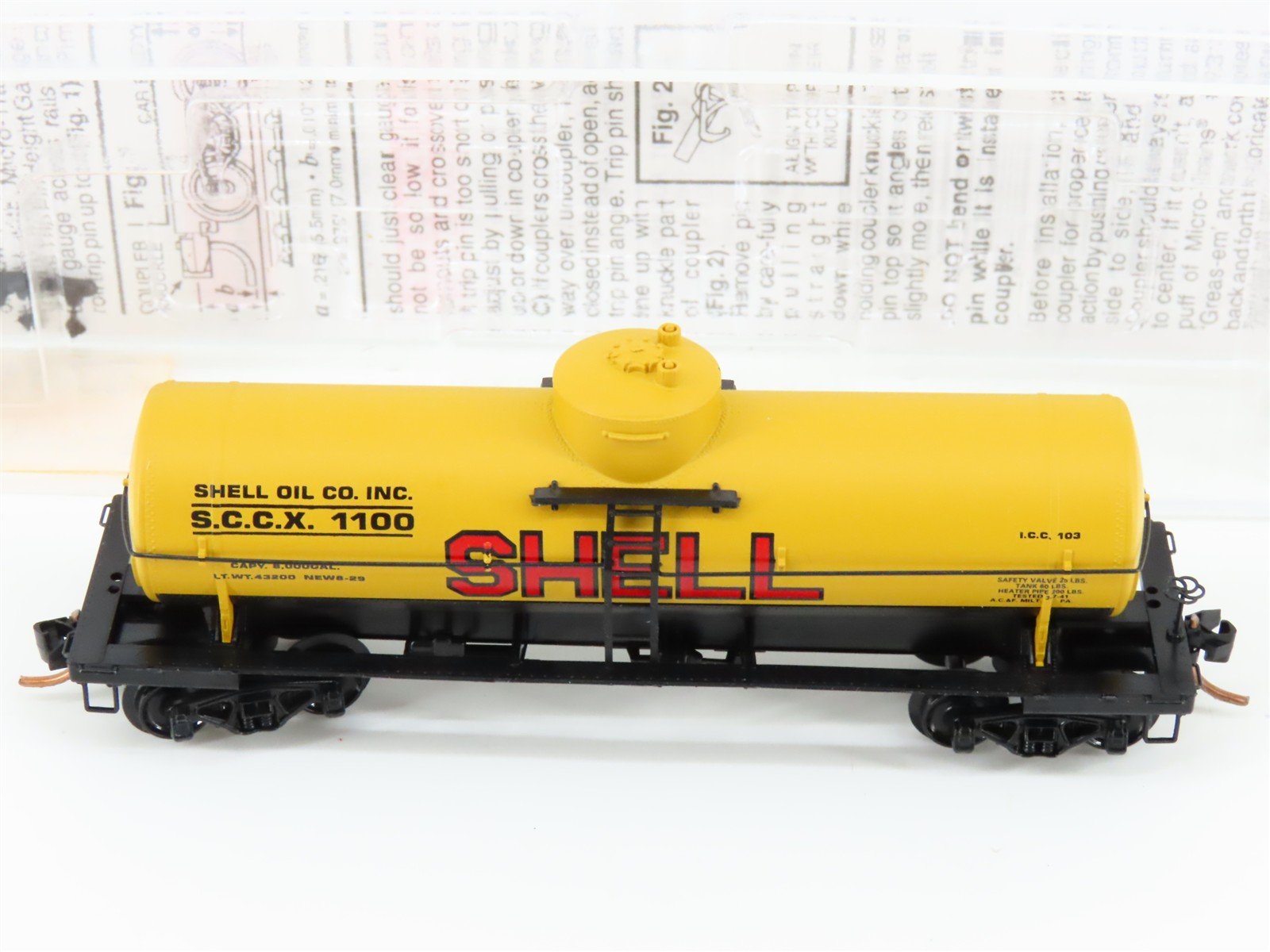 N Micro-Trains MTL 65090/3 SCCX Shell Oil Company 39' Single Dome Tank Car #1100