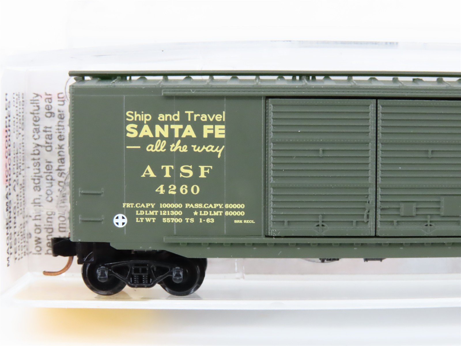 N Scale Micro-Trains MTL 34240 ATSF Santa Fe 50' Double Door Box Car #4260