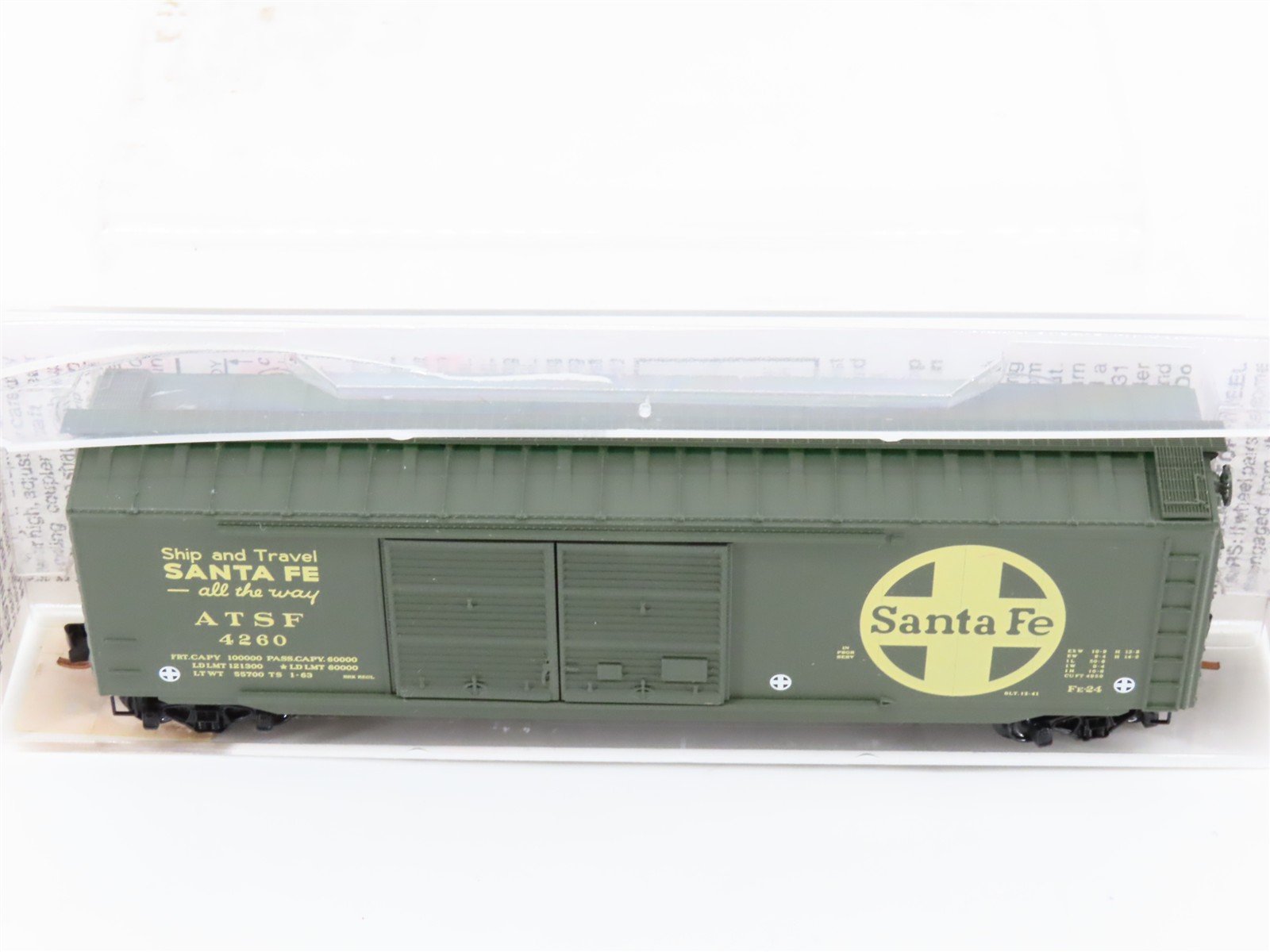 N Scale Micro-Trains MTL 34240 ATSF Santa Fe 50' Double Door Box Car #4260