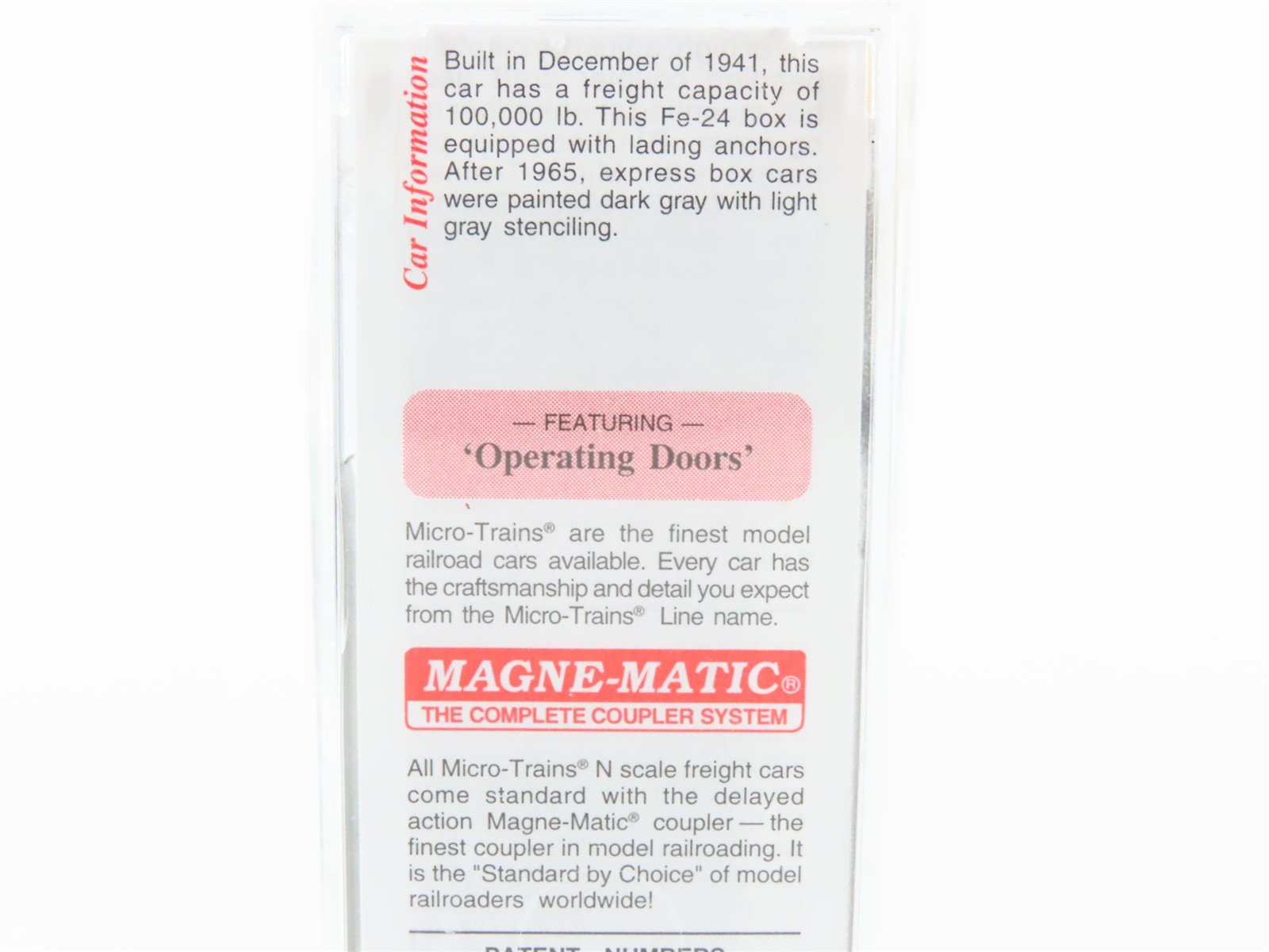 N Scale Micro-Trains MTL 34240 ATSF Santa Fe 50' Double Door Box Car #4260