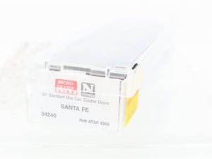 N Scale Micro-Trains MTL 34240 ATSF Santa Fe 50' Double Door Box Car #4260