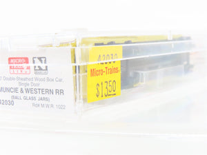 N Micro-Trains MTL 42030 MWR Muncie & Western 40' Single Door Box Car #1022