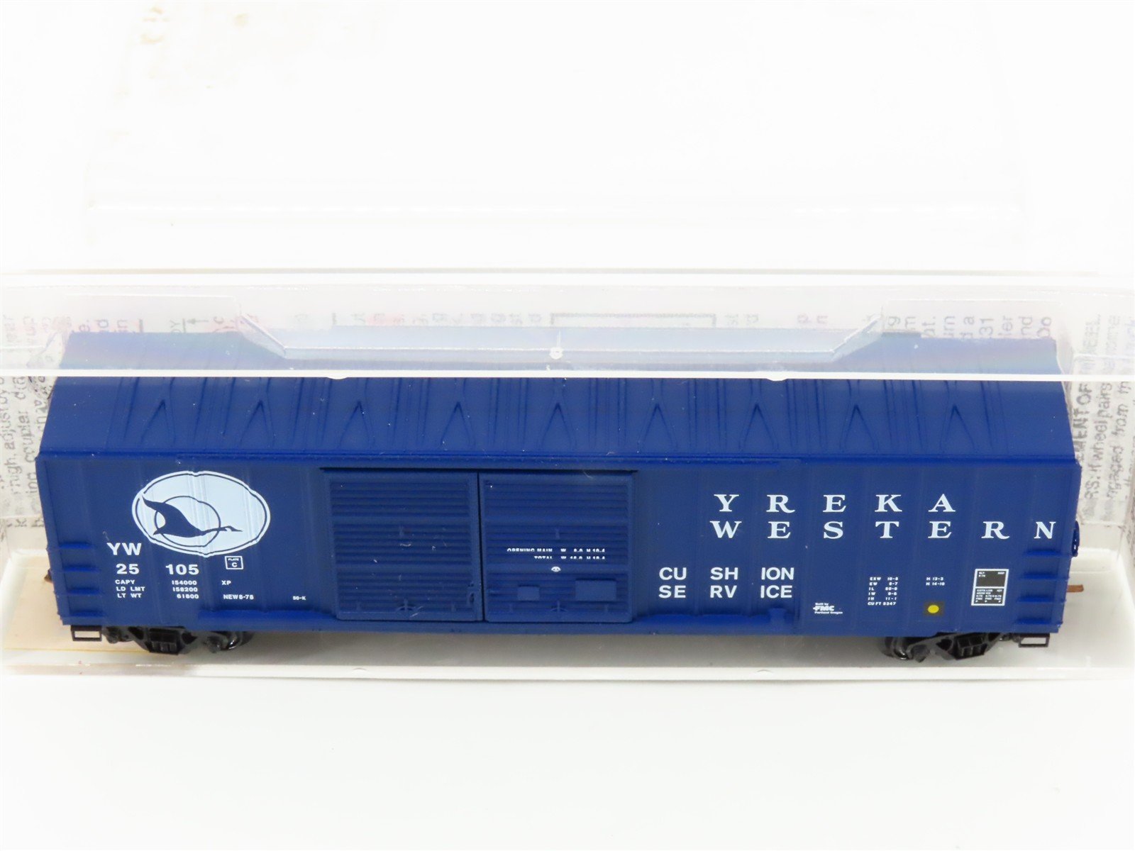 N Scale Micro-Trains MTL 30020 YW Yreka Western 50' Double Door Box Car #25105