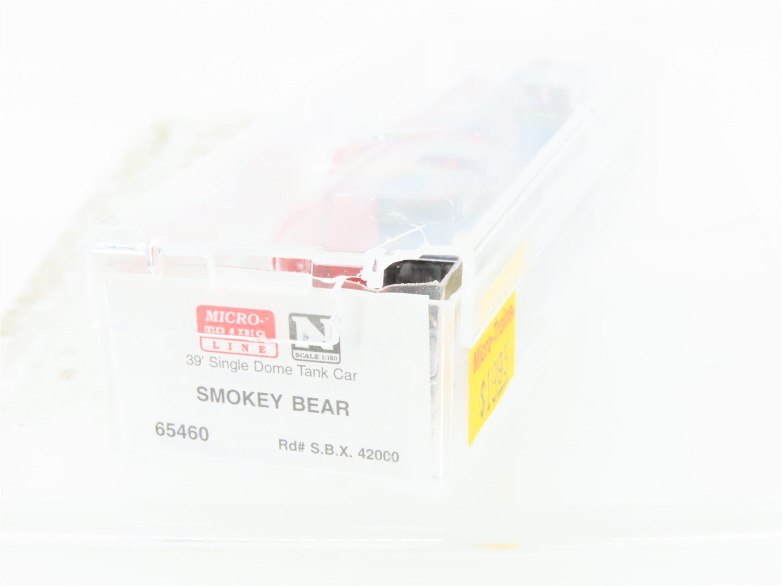 N Scale Micro-Trains MTL 65460 SBX Smokey Bear 39' Single Dome Tank Car #42000