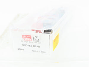 N Scale Micro-Trains MTL 65460 SBX Smokey Bear 39' Single Dome Tank Car #42000