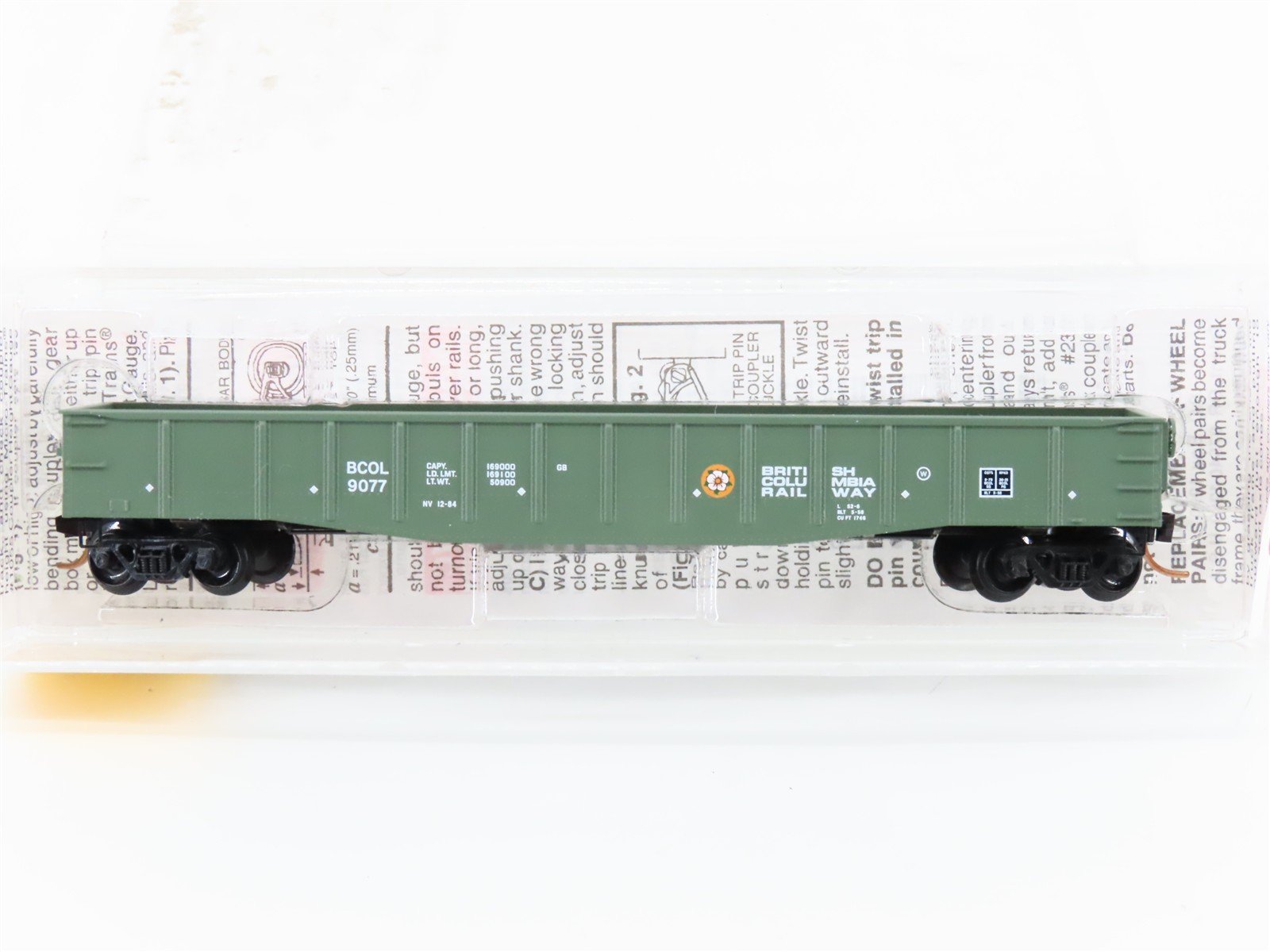 N Scale Micro-Trains MTL 105050 BCOL British Columbia Railway 50' Gondola #9077