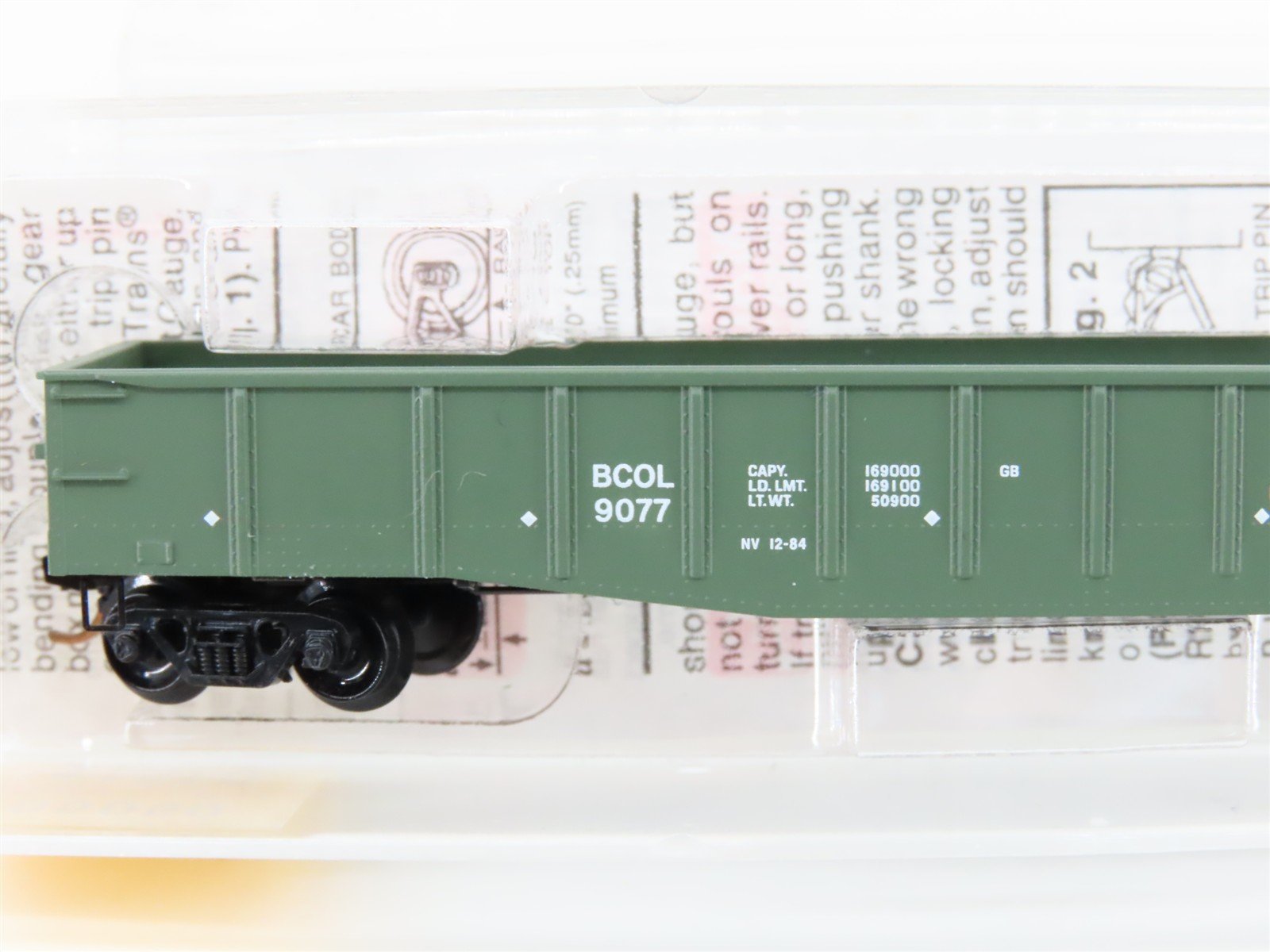 N Scale Micro-Trains MTL 105050 BCOL British Columbia Railway 50' Gondola #9077