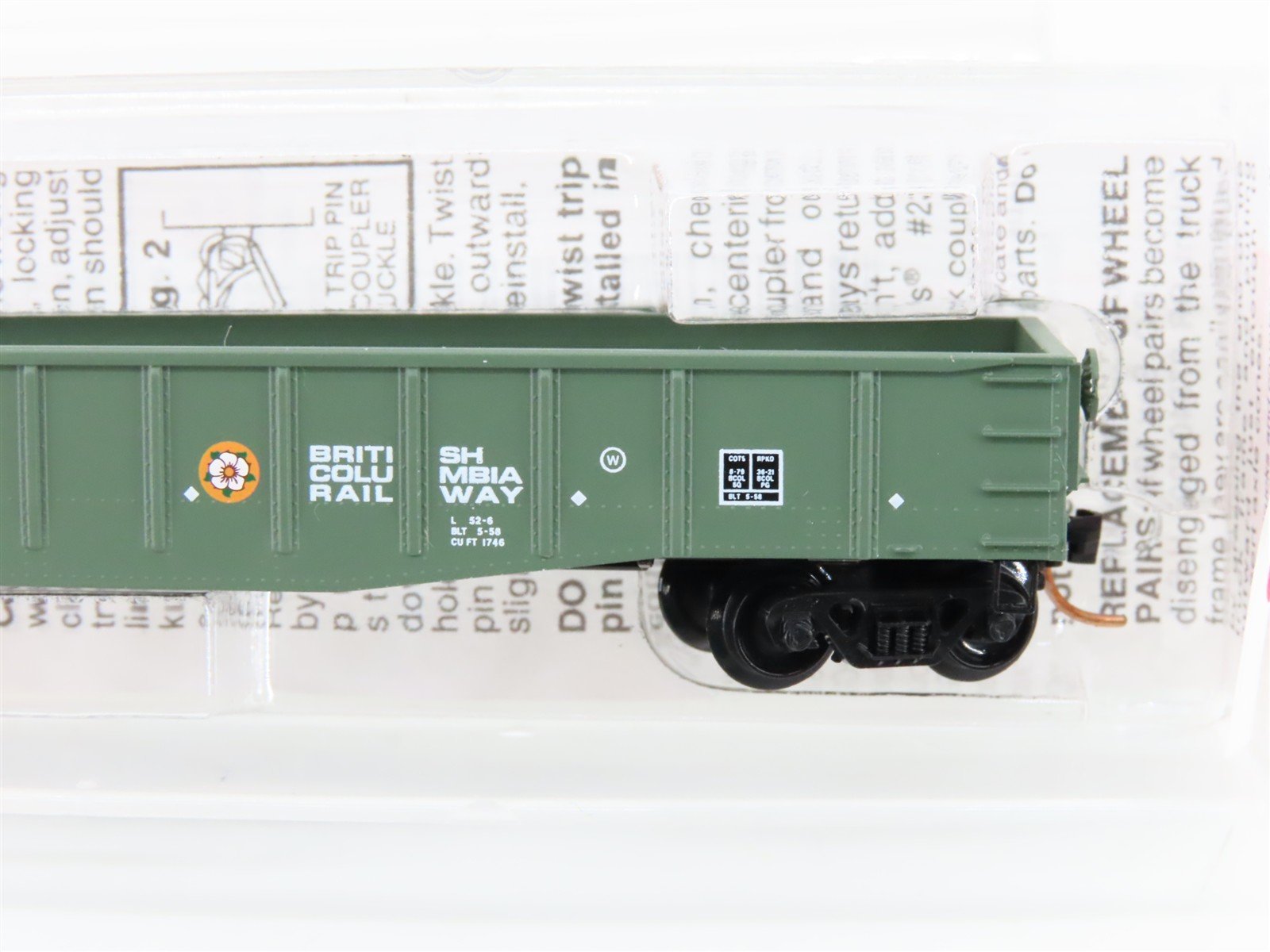 N Scale Micro-Trains MTL 105050 BCOL British Columbia Railway 50' Gondola #9077