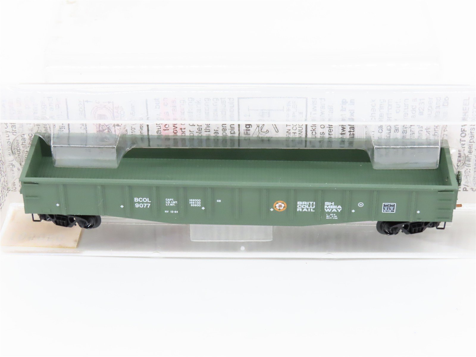 N Scale Micro-Trains MTL 105050 BCOL British Columbia Railway 50' Gondola #9077
