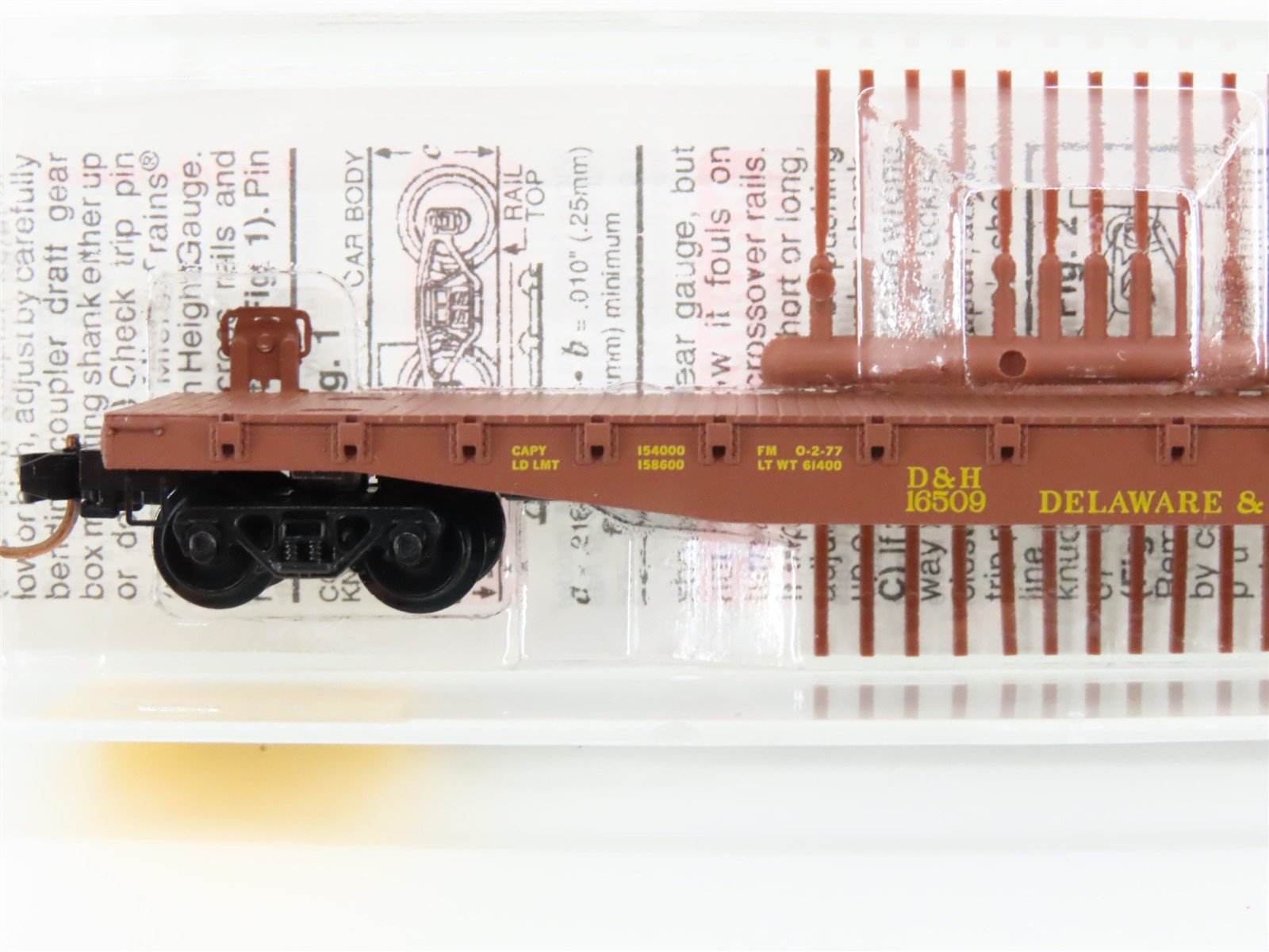N Scale Micro-Trains MTL 45210 D&H Delaware & Hudson 50' Flat Car #16509