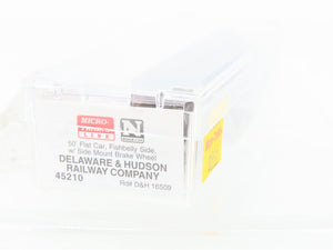 N Scale Micro-Trains MTL 45210 D&H Delaware & Hudson 50' Flat Car #16509