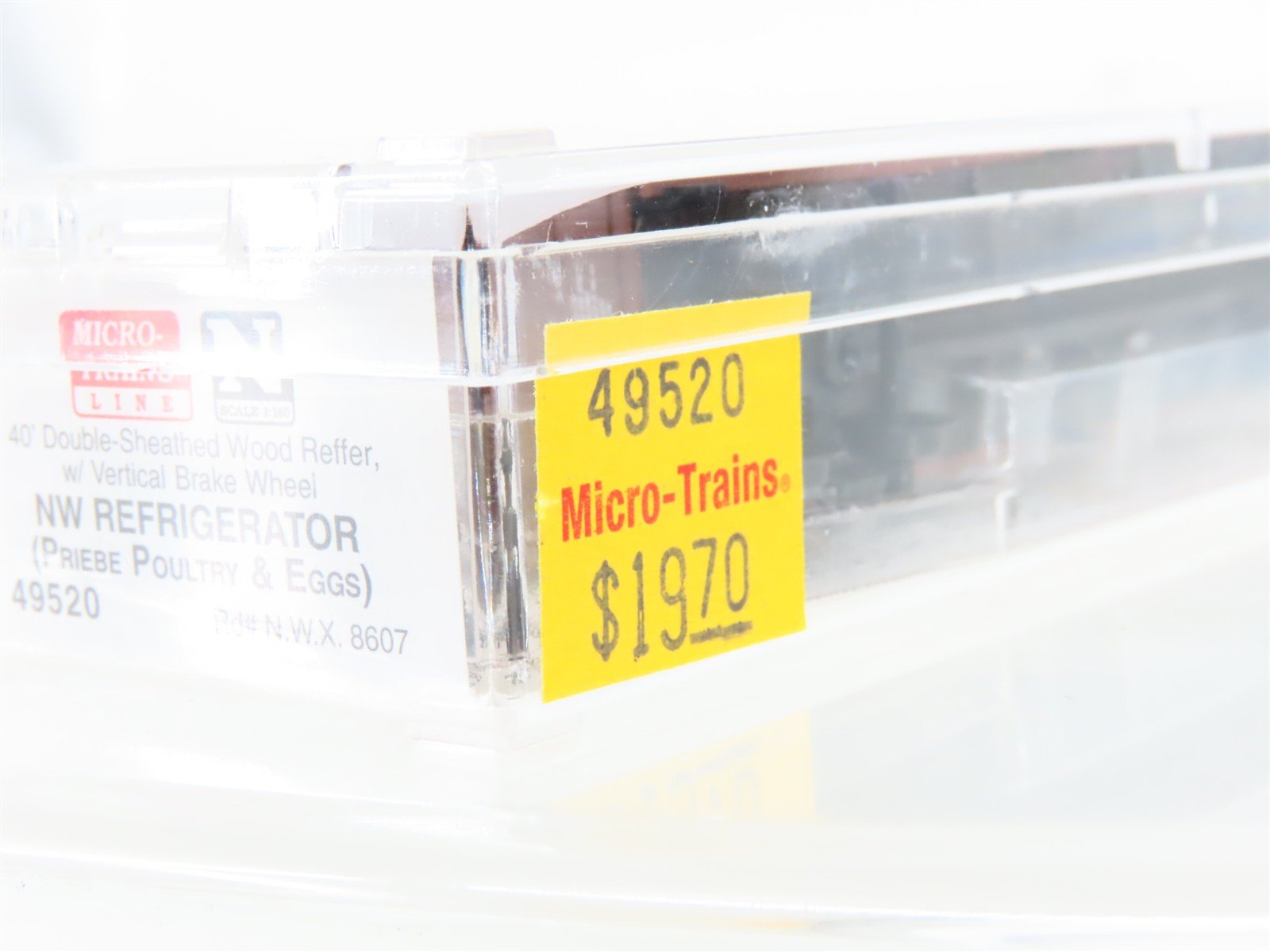 N Scale Micro-Trains MTL 49520 NWX Priebe Poultry & Eggs 40' Wood Reefer #8607