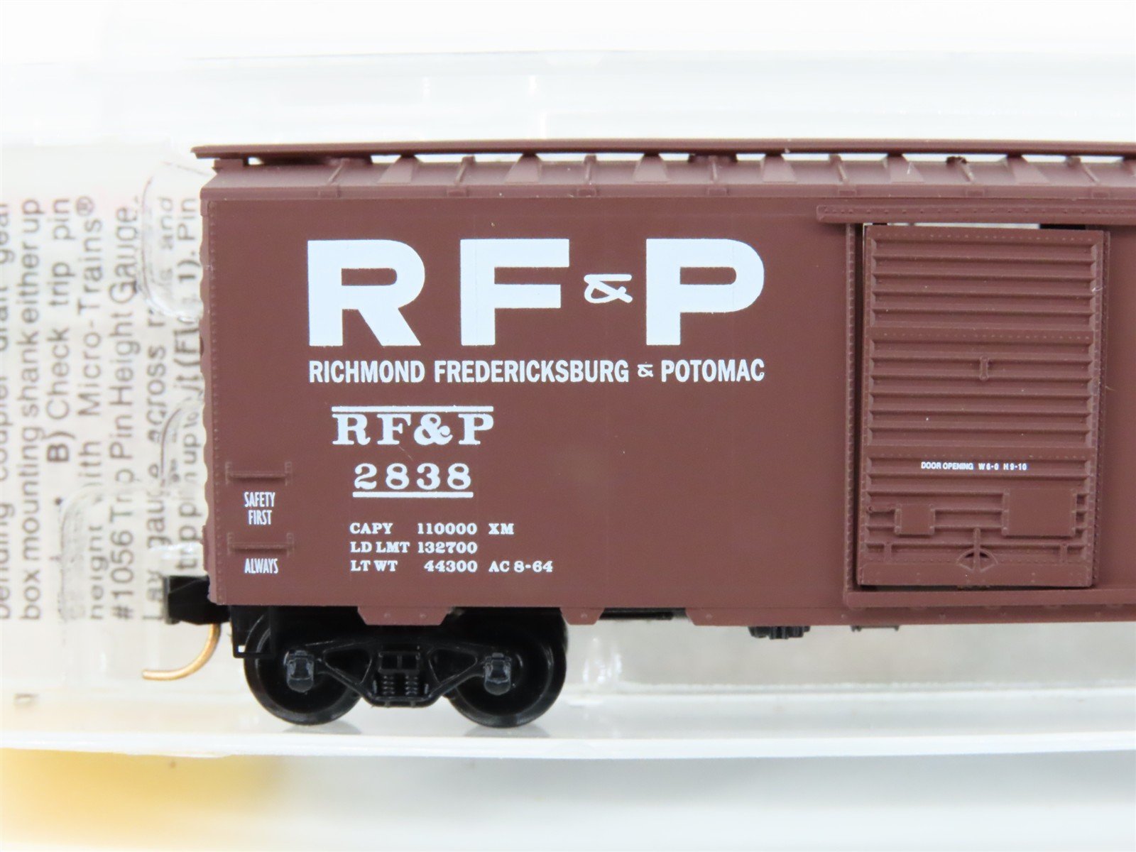N Micro-Trains MTL 20516 RF&P Richmond Fredericksburg & Potomac Box Car #2838