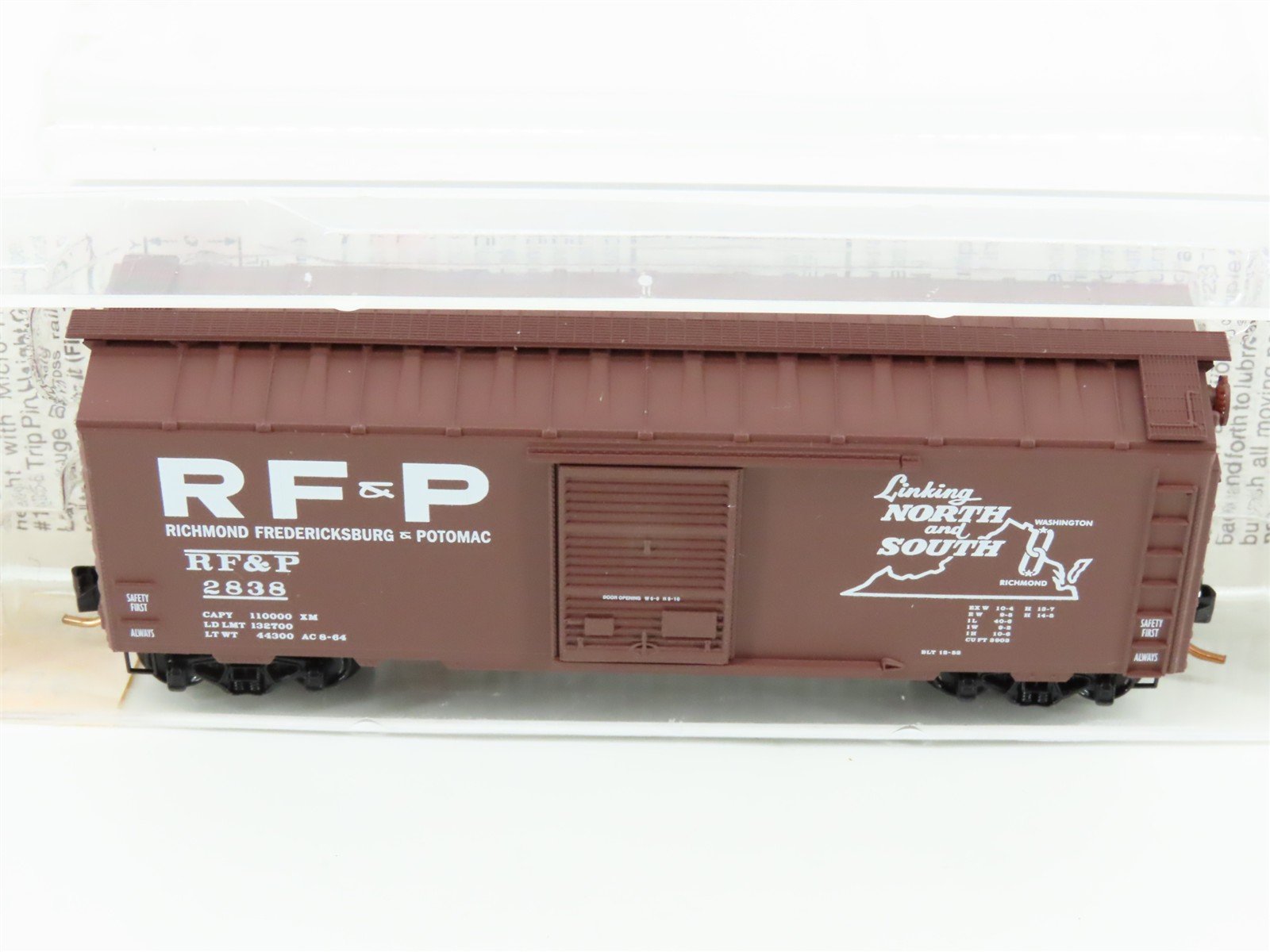 N Micro-Trains MTL 20516 RF&P Richmond Fredericksburg & Potomac Box Car #2838