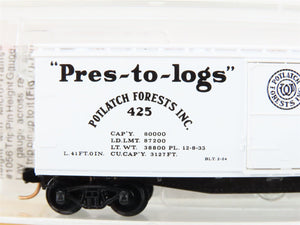 N Scale Micro-Trains 42060 Potlatch Forests, Inc. 40' Single Door Box Car #425