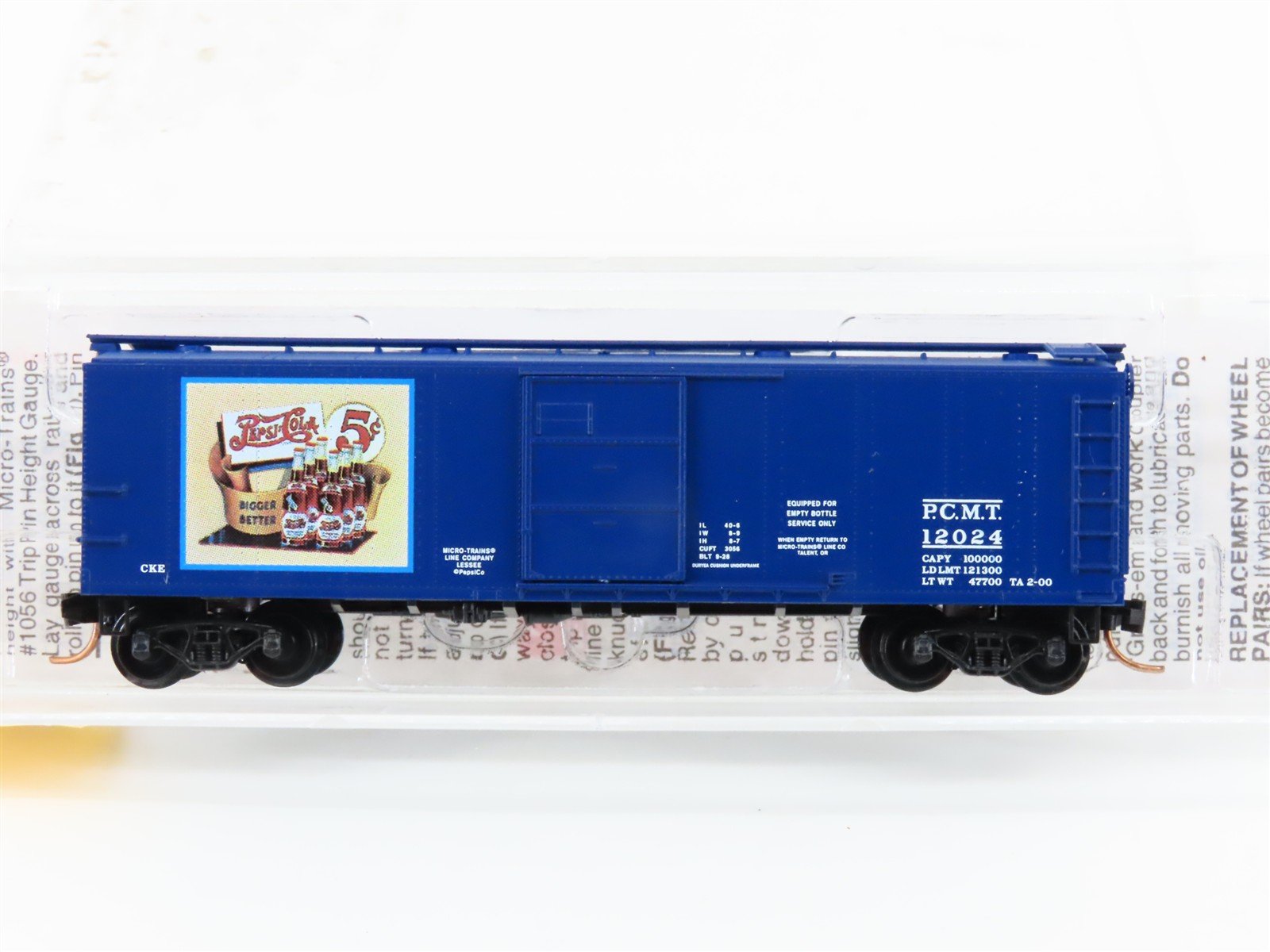 N Scale Micro-Trains MTL 120220 PCMT Pepsi-Cola 40' Single Door Box Car #12024